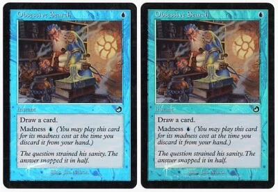 Obsessive Search x2 2x 2002 Torment FOIL Blue Common Instant MTG NM AZ1 - Image 1 of 2