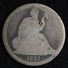 1837 sièges Liberty argent dime CHOICE AG E192 KNJ