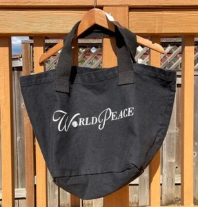 UO Large World Peace Tote Bag – Black - BRAND NEW - Picture 1 of 5