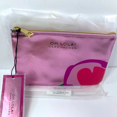 Marc Jacobs Oh Lola Eau De Parfum Regalo Bolso sin asas Cosmético Muñequera Bolso de mano Rosa NUEVO Foto 1 de 4