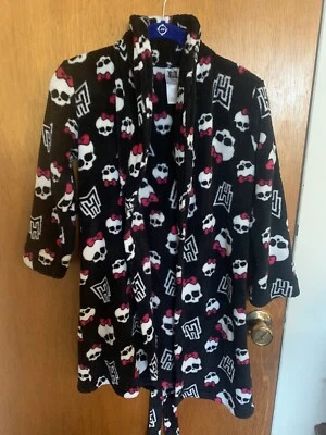 Monster High Niñas Bata Talla 7/8 Negro Rosa Esqueleto Ideal para Halloween Octubre Foto 1 de 4