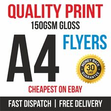 1000 A4 Flyers Leaflets Printed Full Colour 150gsm Gloss Quality Print Fast 
