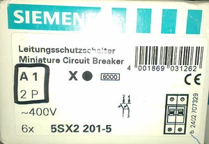 SIEMENS A 1A 2 polos fusibles automáticas 5SX2 201-5 - Imagen 1 de 1
