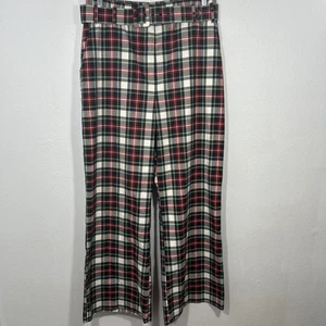 Alex Marie Plaid Pants Womens 14 Belted Wide Leg Indie Sleaze Academia 90s Y2K - Picture 1 of 8
