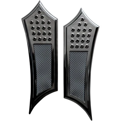 Tableros de piso delanteros - extendidos - negros - perforados - instigador - jefe FBF91-DIB Foto 1 de 3