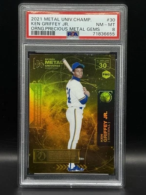 2021 Skybox Metal Universe Champions PMG Orange 001/100 Ken Griffey Jr #30 HOF - Image 1 of 3