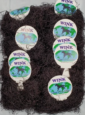 Lot of 10 Balls OFF BLACK Dark Horse Wink Eyelash Yarn NIP - Image 1 of 3
