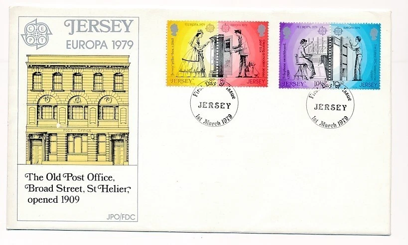 D90046 Europa CEPT 1979 Post & Telecommunications FDC Jersey - Image 1 of 1