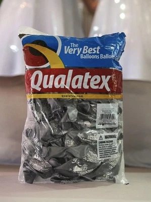 Latex Balloons Wedding Bells & Bouquets Print 100 Pieces 11" Round Silver NEW - Image 1 of 4