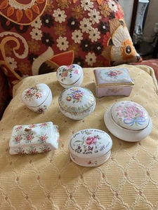 Collection Of Dresden,Liverpool Road, Staffordshire, Hammersley Bone China Boxes - Picture 1 of 24