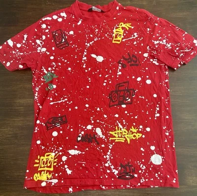 Camiseta de hombre Rebel Minds roja con gráfico de algodón talla XL Foto 1 de 3