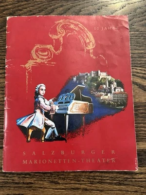 1956 Salzburger Marionetten-Theater Salzburgo Marionette Theatre Programa Austria Foto 1 de 4