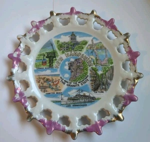 Vintage NH The Granite State Souvenir Plate - Picture 1 of 5