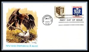 US FDC # O130 17c Official Eagle Fleetwood   1983, 0a254 - Picture 1 of 1