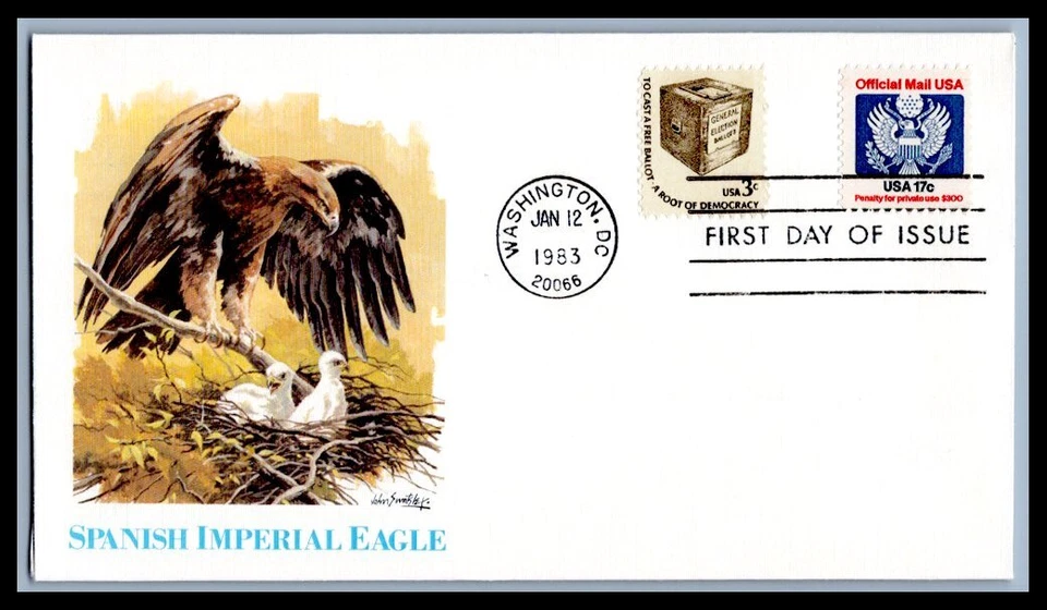 US FDC # O130 17c Official Eagle Fleetwood   1983, 0a254 - Image 1 of 1