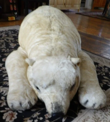 Vintage 1990s Steiff Giant Huge Oversized Jumbo Plush Polar Bear FAO Schwarz NY - Image 1 of 4