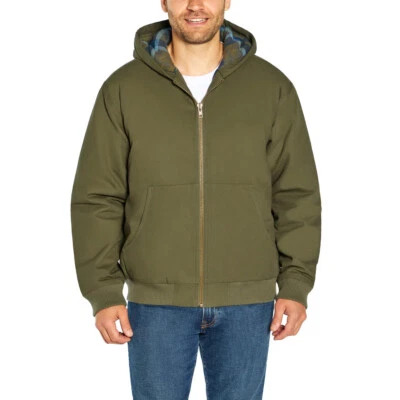 Chaqueta con capucha de lona Woolrich para hombre Foto 1 de 4