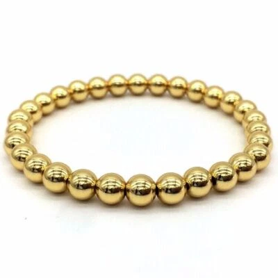 8mm Natural Tiger Eye Lava Rock Beads Stretch Elastic Bracelet for Men Women - Image 1 of 4