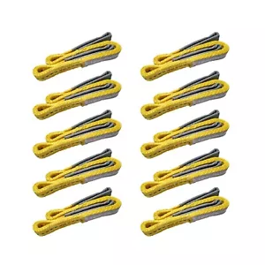 10 Pack 1" x 3ft 2 Ply Polyester Flat Eye Lifting Sling Strap Web Sling 3100 lbs - Picture 1 of 7
