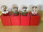 Lot of 4 Mini Disney MICKEY MOUSE  Snowglobes 2002 2005 2010 in Boxes  (DD92)