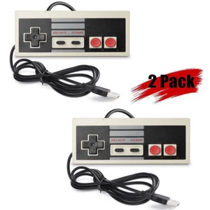 2X Controller di gioco classico cablato USB NES Gamepad per PC Windows e Mac - Foto 1 di 7