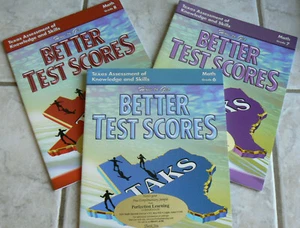 Better Test Scores : TAKS MATH gr. 6 7 8 Texas Assessment of Knowledge&Skills LN - Picture 1 of 11