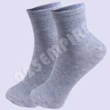 Lot 3/6/12 Pairs Gray Ankle/Quarter Crew Men's Sport Socks Cotton Low Cut
