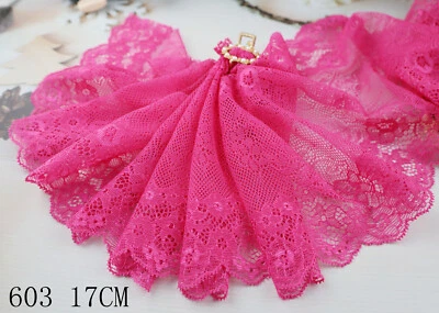 Деликатный 1 ярд кружева отделки эластичный/спандекс мягкий цветок цветочный кружева отделки шитья 22 - Изображение 1 из 4