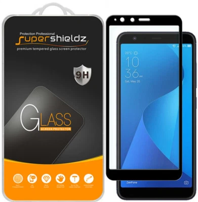 2X Protector de Pantalla de Cristal Templado para ASUS ZenFone Max Plus M1 (Negro) Foto 1 de 4