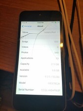 (LOWERED PRICE) ipod touch 5th generation 32gb Cosmic Grey used/cracked screen