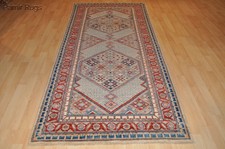 ON SALE SUPER KAZAK RUG 4'x9' ft. long Hall runner Caucasian design handmade