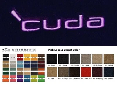 Alfombrillas Lloyd Mats Velourtex Plymouth 'cuda personalizadas 4 piezas (1967-1974) Foto 1 de 4