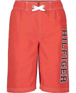 Tommy Hilfiger Little Boys Solid Red Board Shorts 9" Inseam Size 6 NWT Free Ship - Picture 1 of 2