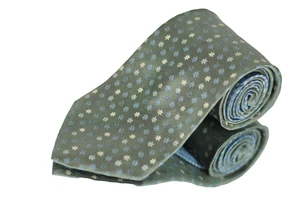 Tommy Hilfiger Herren Krawatte grau & blau Sterne gewebte Seide Krawatte 58 x 3,75 - Bild 1 von 3