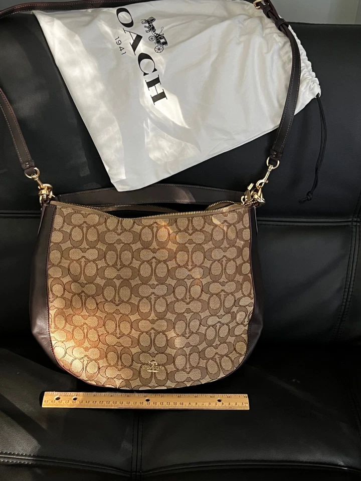 COACH Chelsea Crossbody/Shoulder bag, signature Jacquard brown, style 56819 Foto 1 de 1