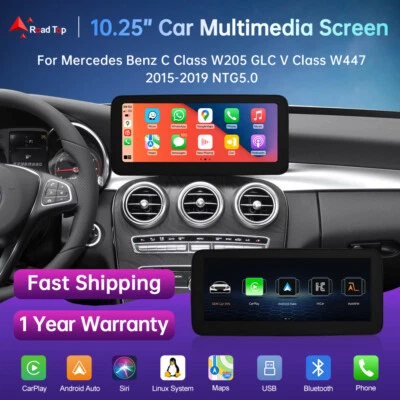 10.25'' Wireless CarPlay GPS Autoradio für Mercedes C/GLC/V/X-Klasse W205 X253 - Bild 1 von 4