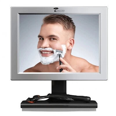 Fogless Shower Shaving Mirror Durable Bathroom Anti Fog W/ Squeegee - Image 1 of 4