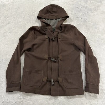 Chaqueta Lauren Ralph Lauren Mujer Botón Mediano Con Capucha Manga Larga Marrón De Colección Foto 1 de 4