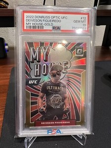 2022 Donruss Optic UFC my house deiveson figueiredo gold 08/10