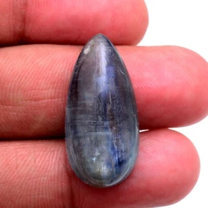 38.10 Cts Superb 100% Natural Blue Kyanite Pear Cabochon Untreated Huge Gemstone - Picture 1 of 6