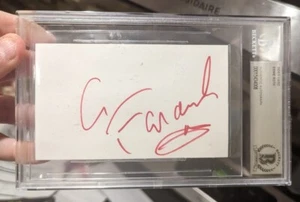 Tarjeta índice firmada por Grand Wizard Ernie Roth Abdullah Farouk WWWF WWE HOF Beckett - Imagen 1 de 3