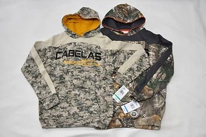 CABELA'S YOUTH CAMO HUNTING HOODIE HOODY WARM FLEECE LINED DIGITAL ARMY REALTREE - Picture 1 of 13
