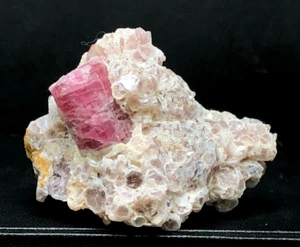 52 Gram Tourmaline Crystal With Lepidolite on Matrix Very Unique Beautiful Shape - Picture 1 of 6