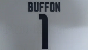 BUFFON #1 Juventus Goalkeeper 03-04 Black Color Custom-Made Handmade Name Set - Picture 1 of 1