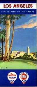 1957 Chevron Road Map: Los Angeles NOS - Picture 1 of 1