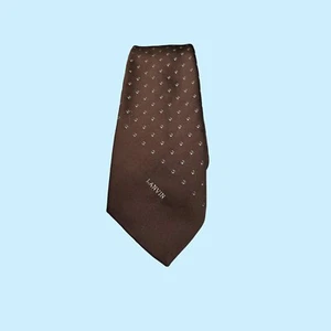 Lanvin Paris Men Necktie Chocolate Brown Quiet Luxury Fall 2023 Ties - Picture 1 of 12