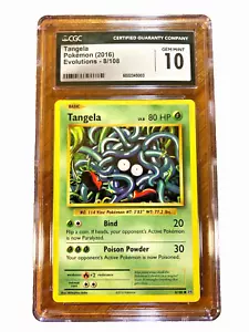 Tangela Regular Common #8 - CGC GEM MINT 10 - 2016 XY Evolutions - Pokemon TCG - Picture 1 of 3