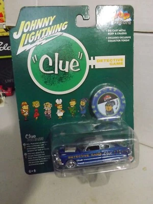 2022 Johnny Lightning "Clue" 1951 Hudson Hornet "Mrs. Peacock"  1/64 Scale - Image 1 of 3