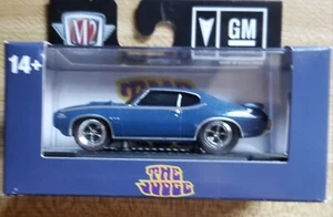 M2Machines 1969 PONTIAC GTO Blue THE JUDGE R27 Diecast 1:64 NIB - Picture 1 of 3