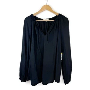 Treasure & Bound Top Woman Size L Black Long Sleeves Oversize Relax Fit - Picture 1 of 8